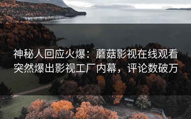 神秘人回应火爆：蘑菇影视在线观看突然爆出影视工厂内幕，评论数破万